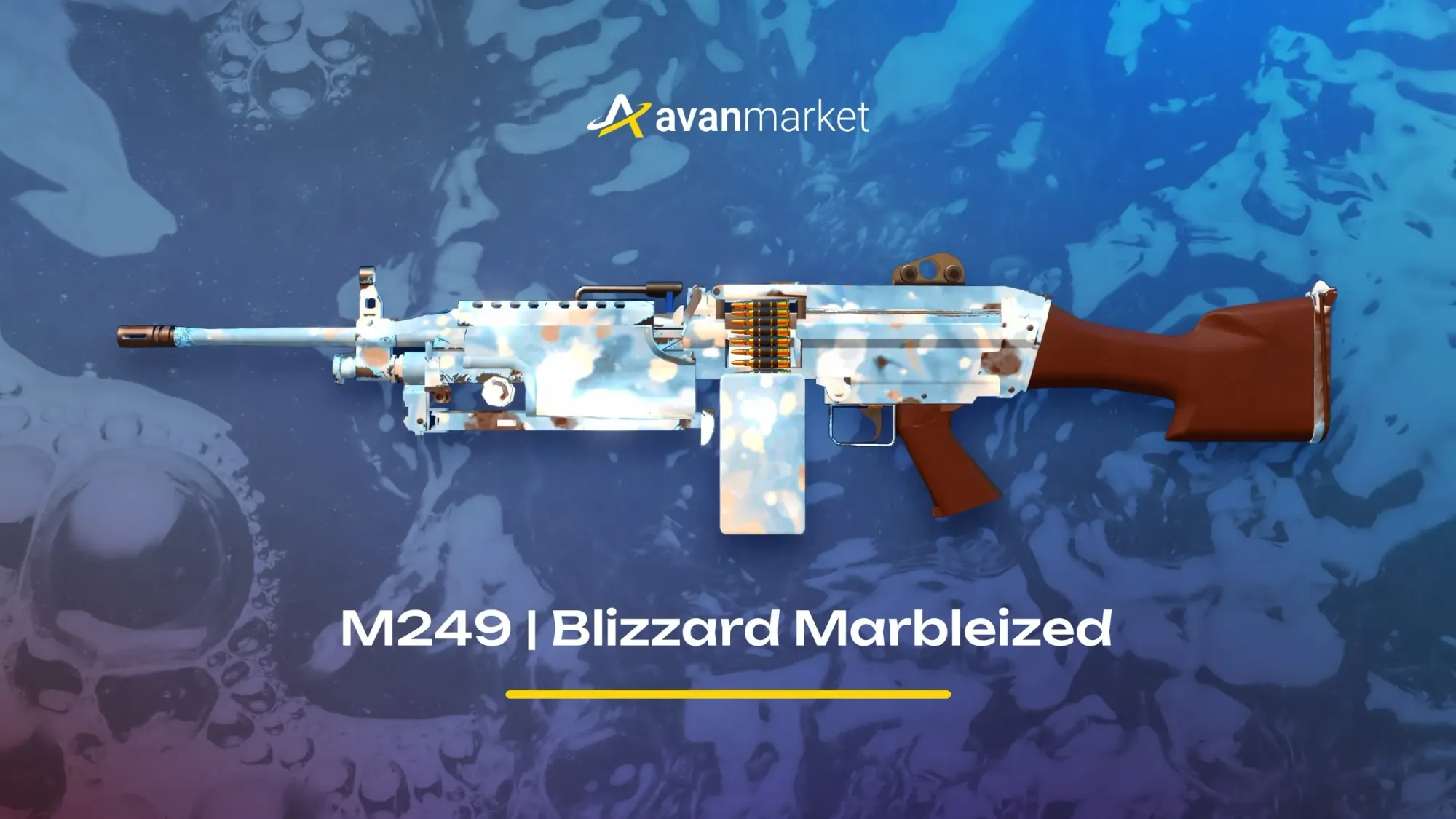 M249 | Blizzard Marbleized